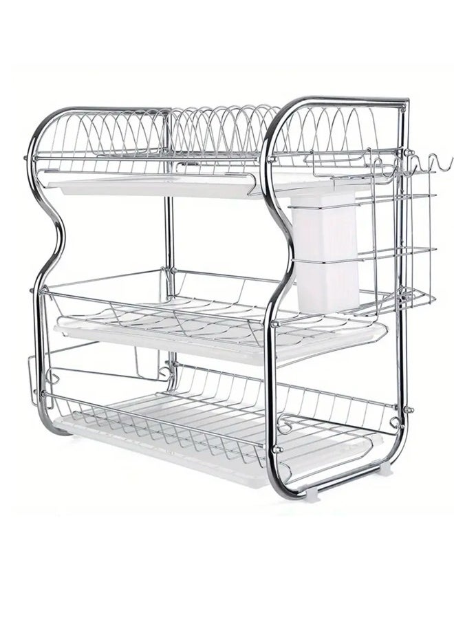 Generic - Metal dish rack with modern and durable design for kitchen organization - Image 1