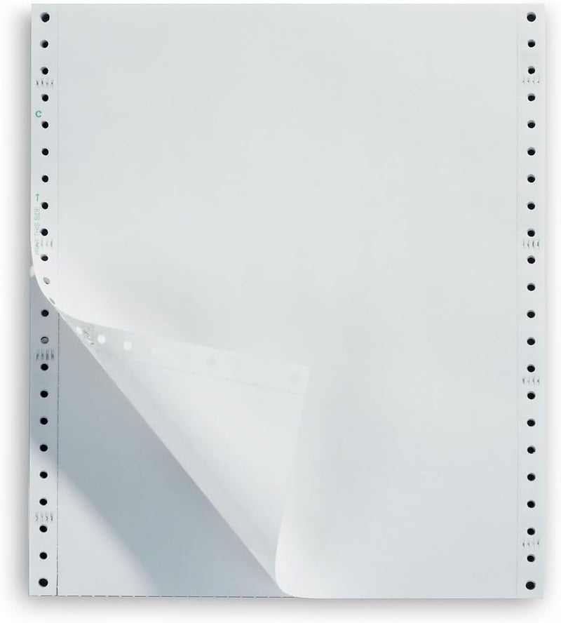 Staples Computer Paper 9 12 x 11 Perforated Blank White 15lb 3200Box - Image 1