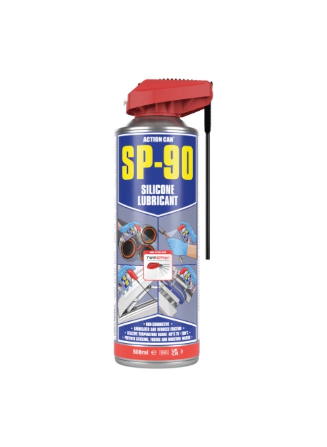 ®ACTION CAN SP-90 (Twin Spray)_Silicone Lubricant 500ML - Image 1