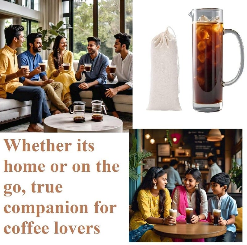 WUD 5 Pcs. Empty Cold Brew Coffee Bags with Drawstring, 8x4 inch - Image 4