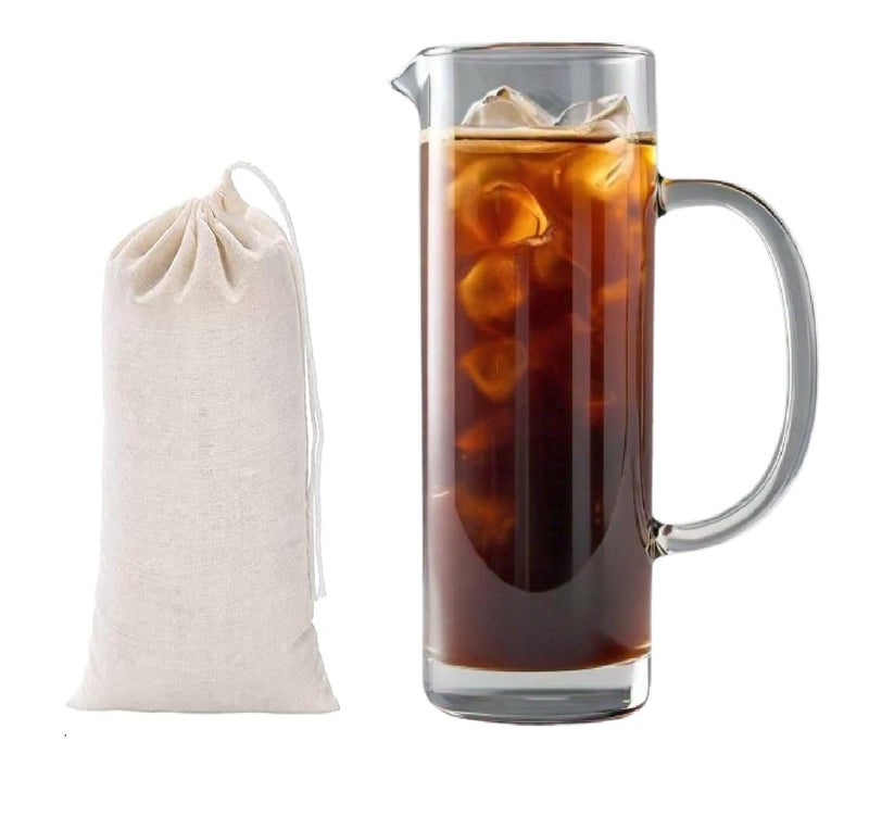 WUD 5 Pcs. Empty Cold Brew Coffee Bags with Drawstring, 8x4 inch - Image 2