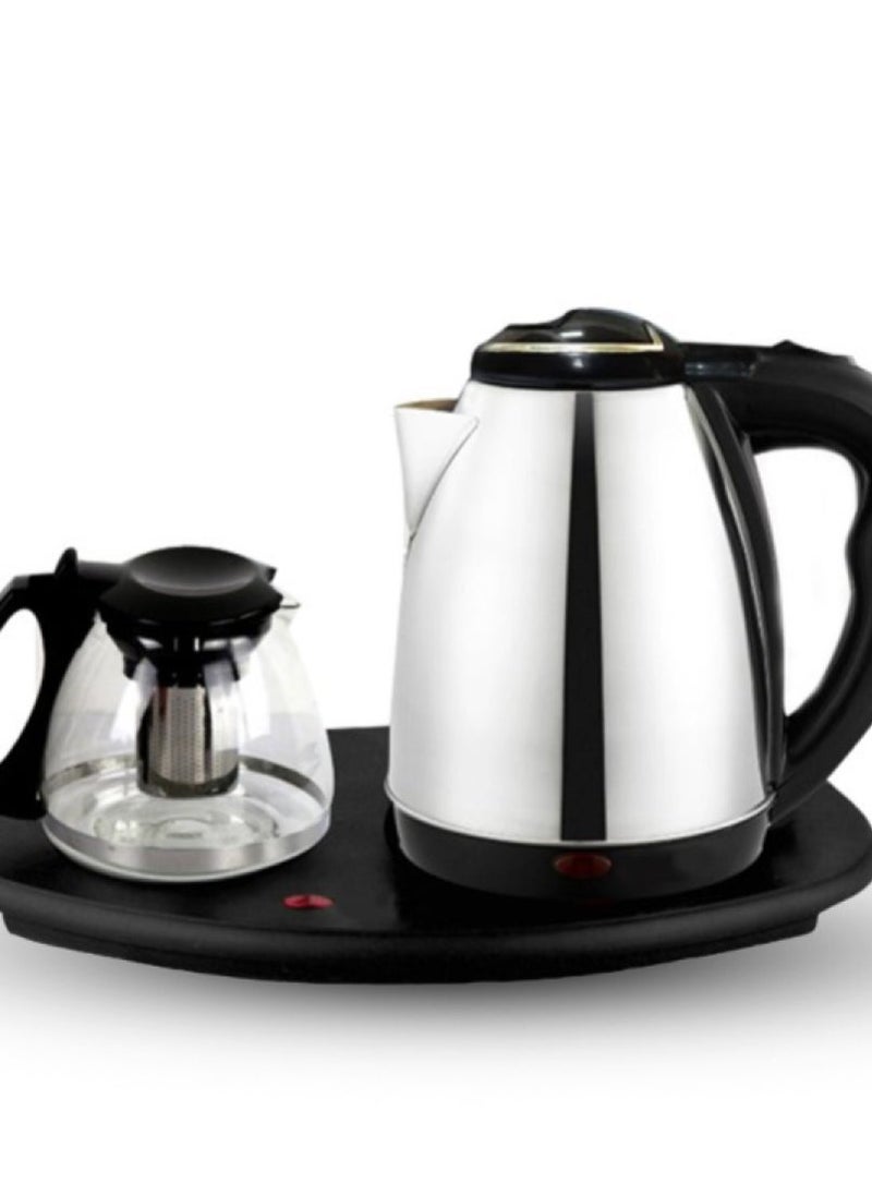 Denx Kettle With Tea Tray, Electric Kettle With Tea Tray And Automatic Shut-Off Feature, Transparent Glass Tea Maker With Filter - Image 5