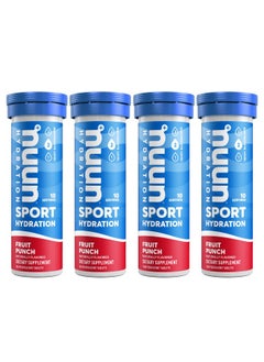 Nuun Sport Electrolyte Tablets For Proactive Hydration Fruit Punch 4 Pack (40 Servings)  - Image 1
