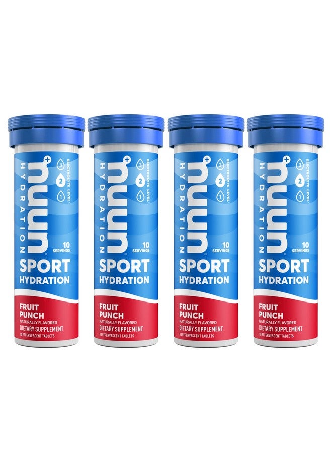 Nuun Sport Electrolyte Tablets For Proactive Hydration Fruit Punch 4 Pack (40 Servings) - Image 1