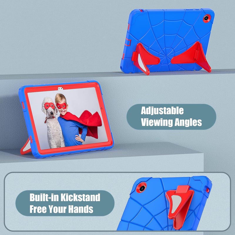avakot Samsung Galaxy Tab A9 Plus Case for Kids 11 Inch 2023 (Fit Model: SM-X210/X216/X218), Lightweight Shockproof Kids Friendly Cover with Shoulder Strap for Samsung Galaxy A9+ Tablet, Blue Red - Image 5