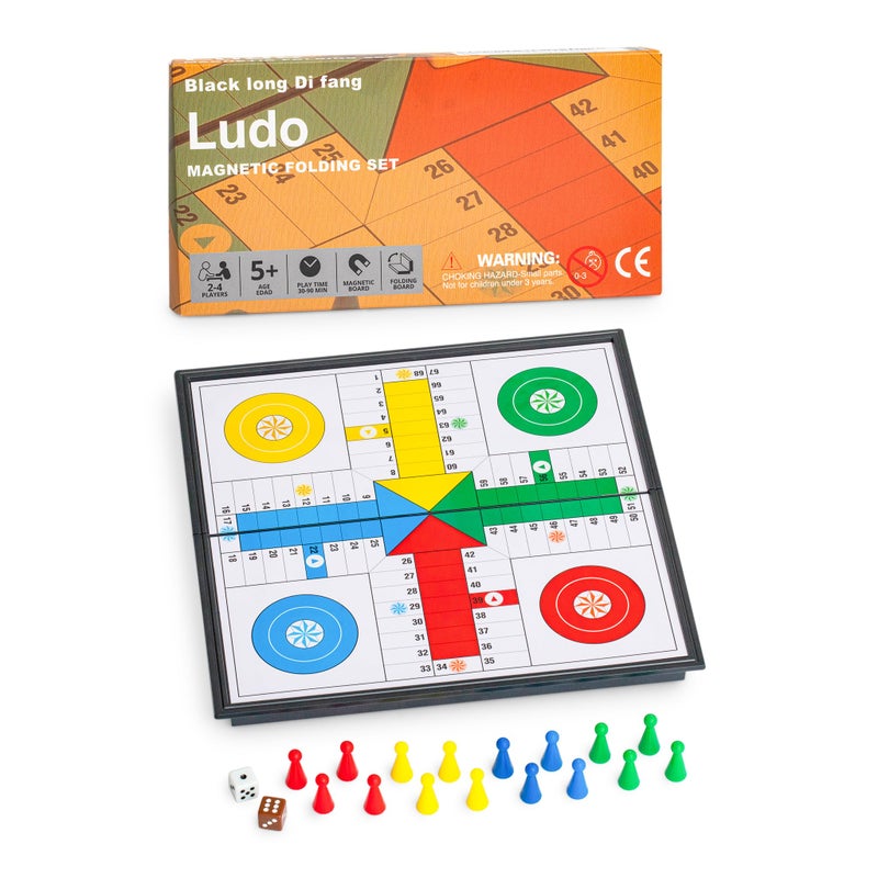 Black long Di fang Ludo Magnetic Folding Travel Board Game Set 975 Inches - Image 4