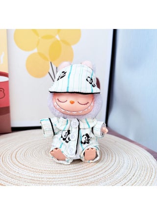 Panda eye mask pajama set, compatible with first and second generation hanging dolls, does not include the doll.