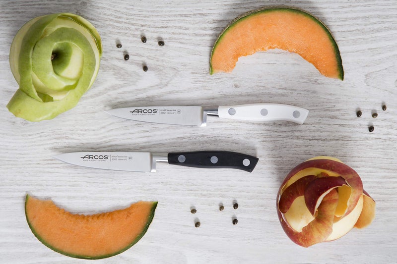 Arcos Forged Knife 4 Inch Stainless Steel. Kitchen Knife for Peeling Fruits and Vegetables. Ergonomic Polyoxymethylene Handle and 100mm Blade. Series Riviera Blanc. Color White - Image 2