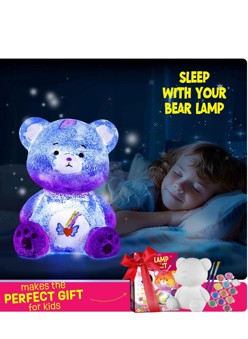 مجموعة مصباح بينت يور اون بير، مجموعة لوازم فنية وحرفية، مجموعة رسم للاطفال من سن 6-12 سنة، الفنون والحرف اليدوية للاطفال من سن 8-12 سنة، العاب للبنات والاولاد هدية عيد ميلاد للاعمار من 3 4 5 6 7 8 9 - Image 3