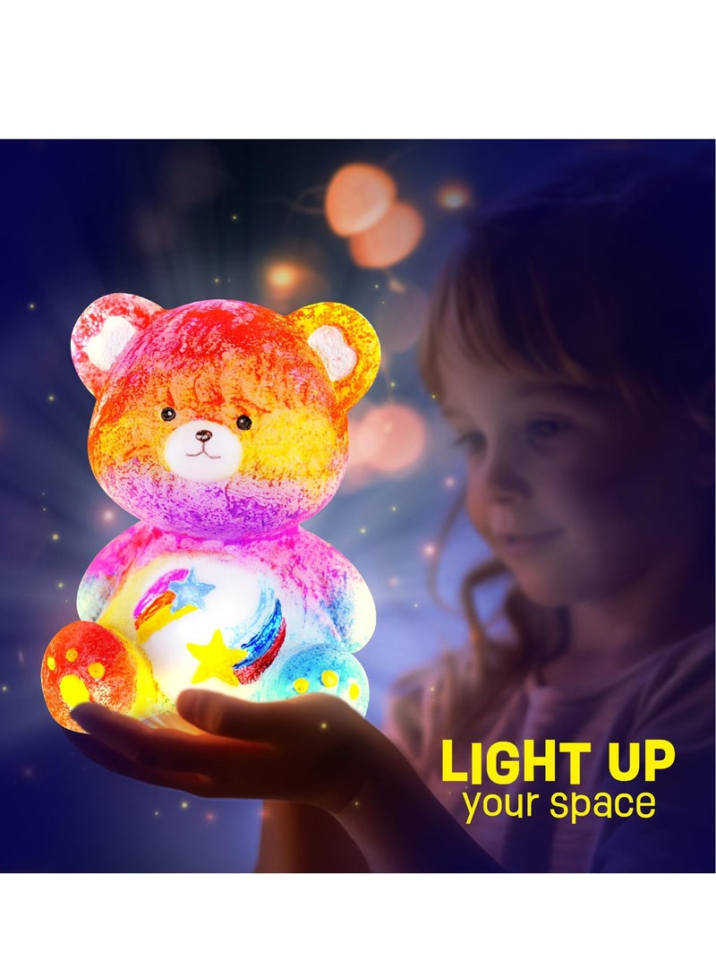 مجموعة مصباح بينت يور اون بير، مجموعة لوازم فنية وحرفية، مجموعة رسم للاطفال من سن 6-12 سنة، الفنون والحرف اليدوية للاطفال من سن 8-12 سنة، العاب للبنات والاولاد هدية عيد ميلاد للاعمار من 3 4 5 6 7 8 9 - Image 4