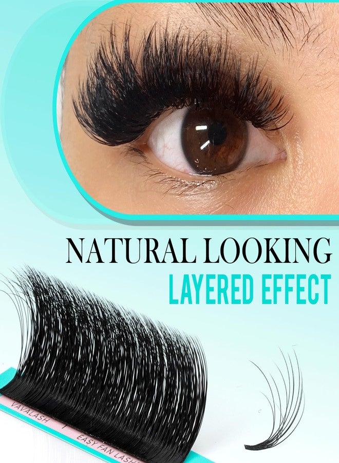 VAVALASH Easy Fan Lash Extensions 3D Effect Self Fanning Lashes Rapid Volume Eyelash Extensions 3D Layers Automatic Blooming Camellia Easy Fan Lashes(0.07-D-8-15mm) - Image 2