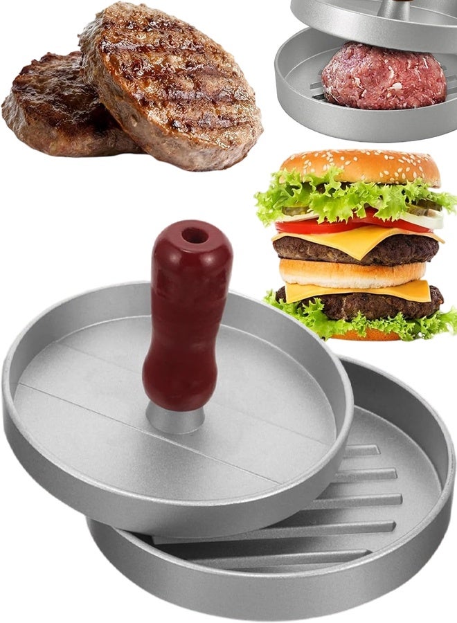 Stainless Steel Burger Meat Press Mold Kitchen Tool for BBQ Grilling Outdoor Cooking - Image 1