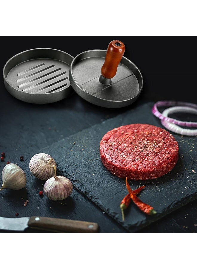 Stainless Steel Burger Meat Press Mold Kitchen Tool for BBQ Grilling Outdoor Cooking - Image 4