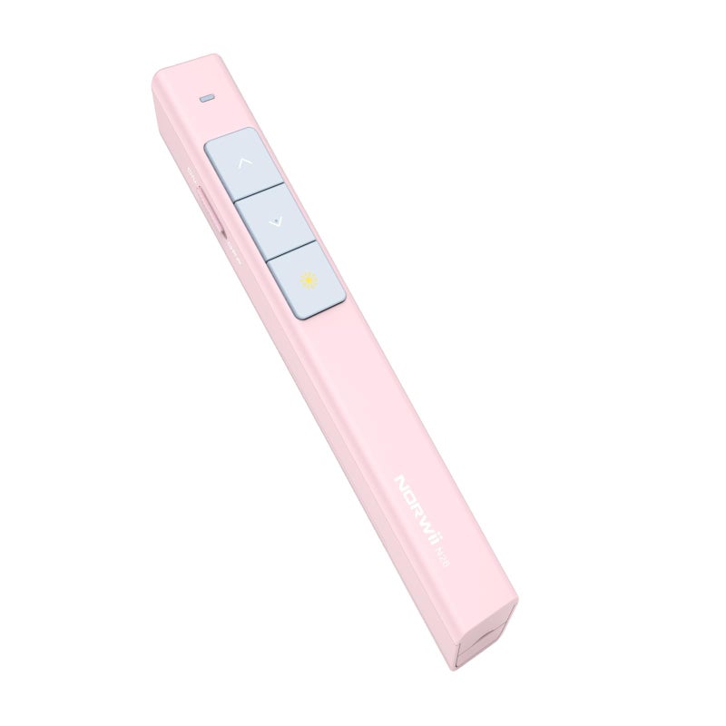 Norwii N26 Wireless Presentation Clicker, Presentation Remote, PowerPoint Clicker with Pointer for PowerPoint Presentations, Power Point Clicker Wireless Presenter Remote - Pink - Image 1