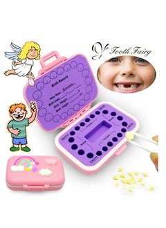 SYOSI Baby Teeth Keepsake Box, Tooth Organizer for Lost Teeth, for Baby and Kids, Rainbow Pink  - Image 2