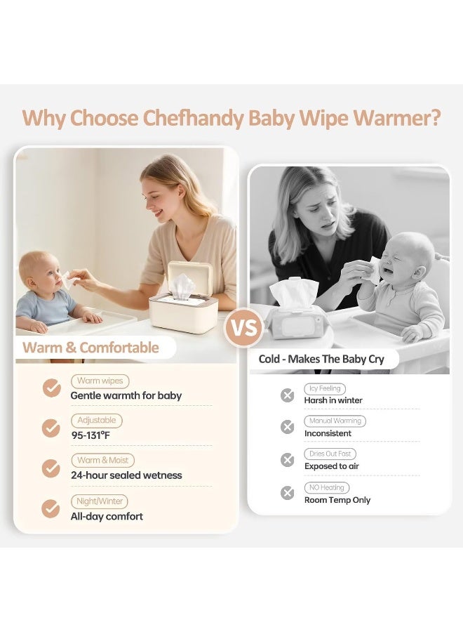 CHEFHANDY Baby Wipe Warmer and Baby Wet Wipes Dispenser - Image 2