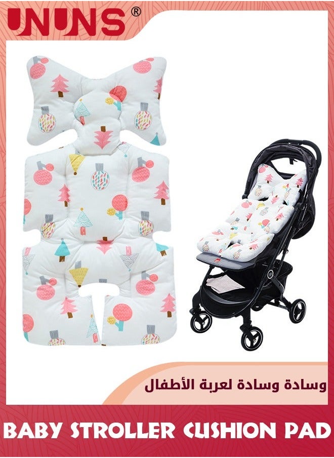 UNUNS Baby Stroller Cushion Pad,Universal Breathable Thick Pad,Baby Seat Liners,Baby Head Body Support Car Protector,Stroller Cushion,Pushchair Neck  - Image 1