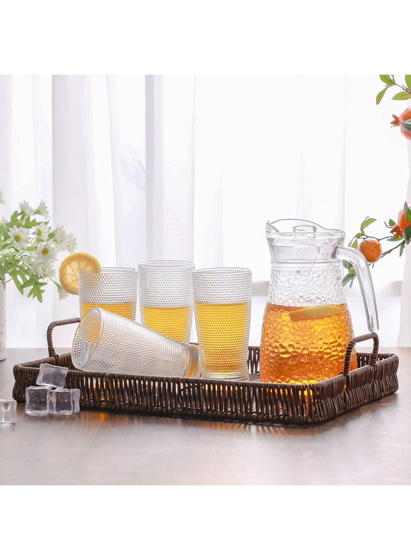 DANUBE HOME طقم كؤوس زجاجية مينييتا 4 قطع – كؤوس شرب أنيقة ومتينة للاستخدام في المنزل والمكتب، مثالية للماء، العصير، الكوكتيلات، أدوات المطبخ الزجاجية 330 مل - Image 4