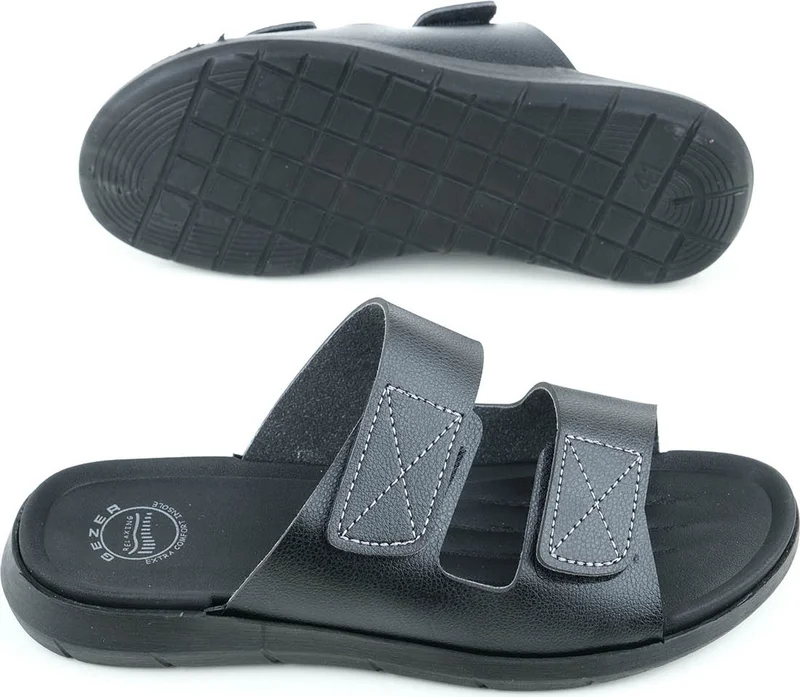 Gezer Summer Adjustable Men's Slippers with Sole Velcro