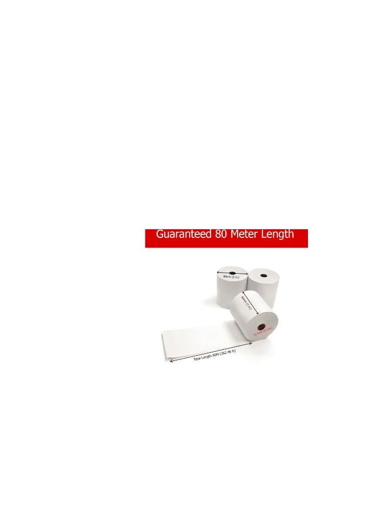 Terabyte 10 قطعة ورق حراري لإيصالات نقاط البيع بحجم 80x80 مم - Image 4