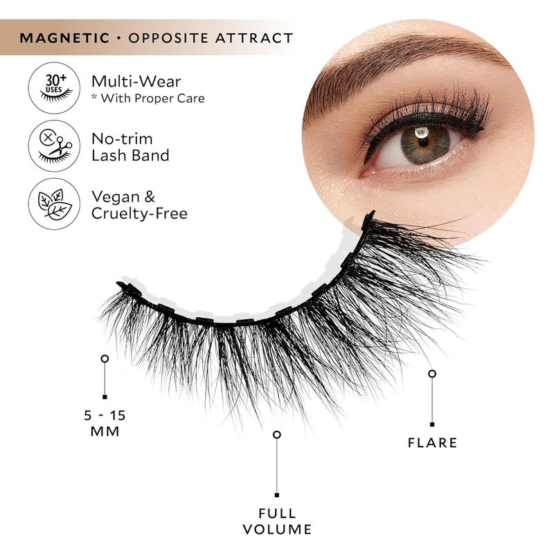 Magnetic Eyelashes with Applicator Daily Wear Reusable Magnetic Eyelashes Natural Look No Glue Needed Magnet Lashes Soft with Applicator Easy to Apply and Remove (N-014) - Image 1