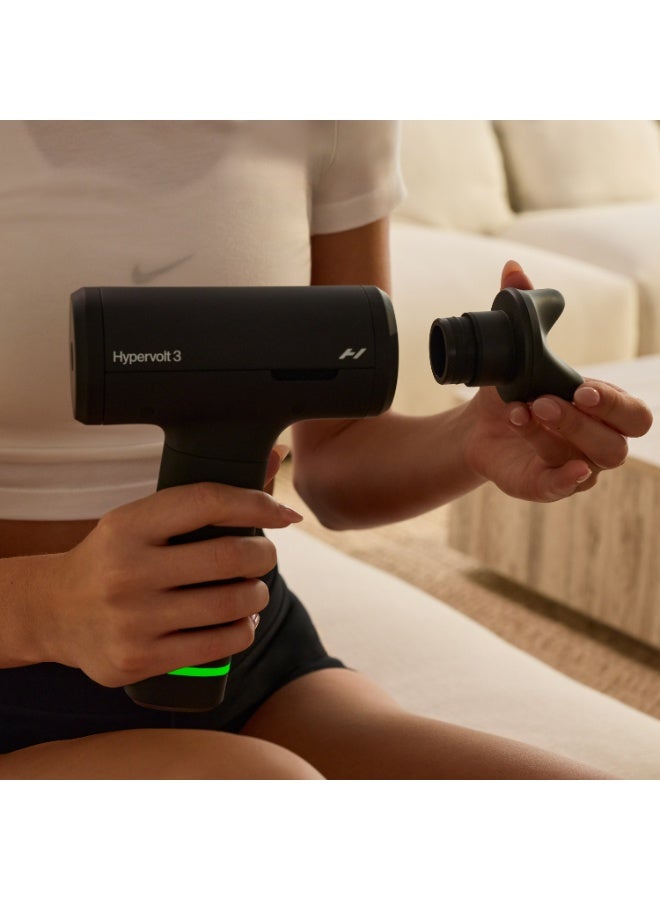 Hyperice Hypervolt 3 – QuietGlide Technology Handheld Percussion Massage Gun | 5 Speeds, 5 Interchangeable Heads | Helps Relieve Sore Muscles, Improve Mobility and Speed Up Recovery - Image 5