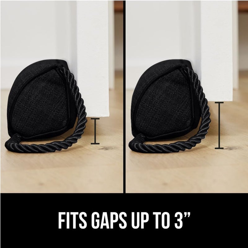 GORILLA GRIP Door Draft Stopper for Bottom of Doors, Sweep Weather Stripping Seal Noise, Cold Air Blocker, Soundproofing, Warmth Sealer, Easy Install Gap Filler, Home Essentials, 34 Inch, Black - Image 3