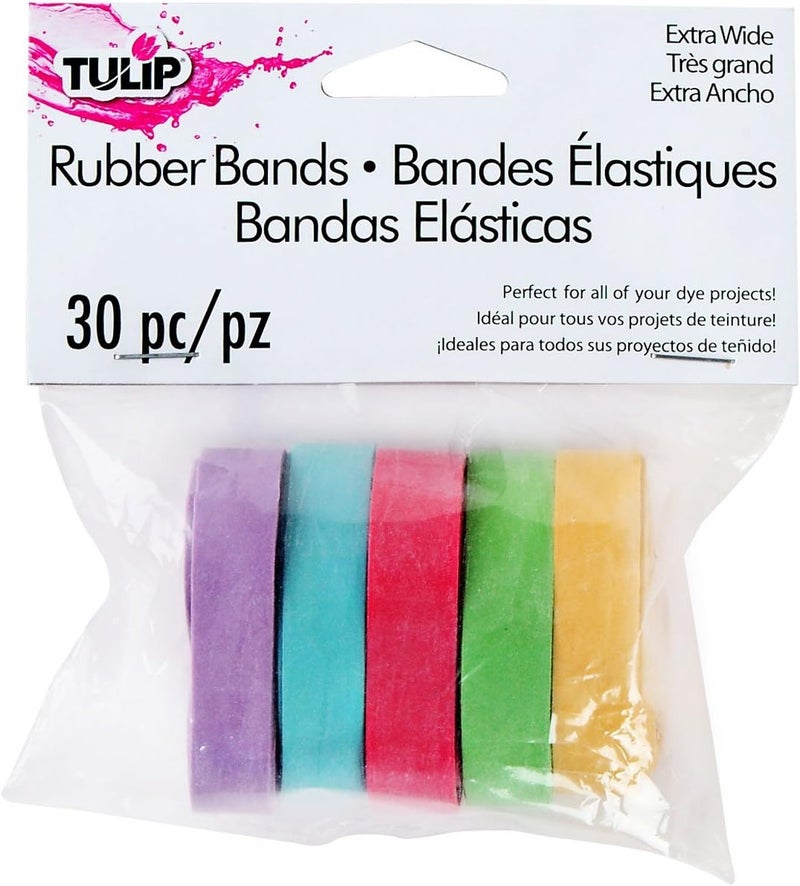 TULIP Extra Wide Multicolor Rubber Bands - 30 Pack - Image 1