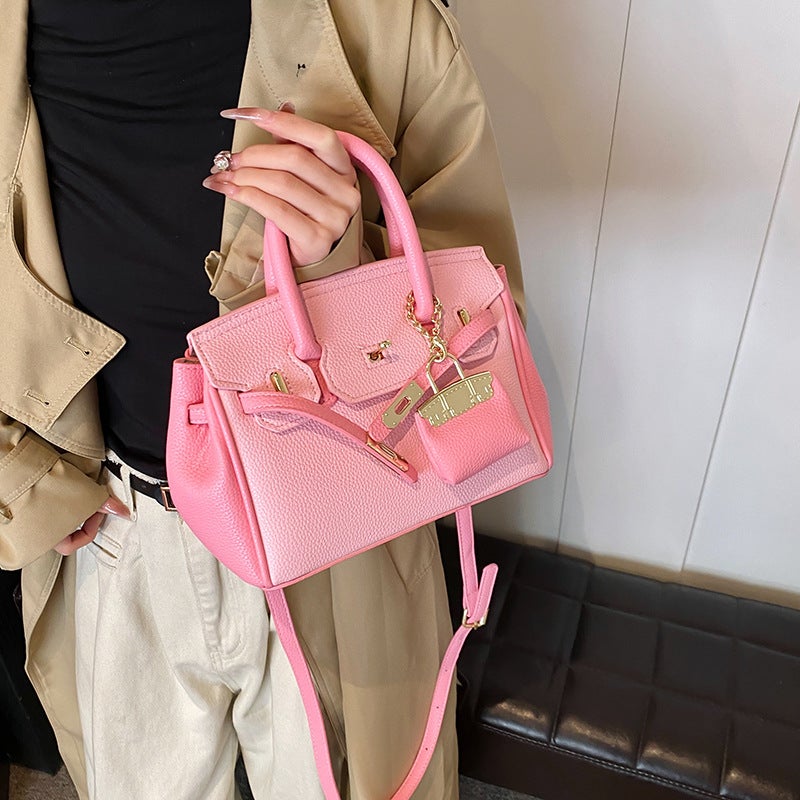 Solid Color All-Match Women'S Bag Niche High-End Sense Large-Capacity Pu Bag High-End Sense Commuter Crossbody Bag - Image 2