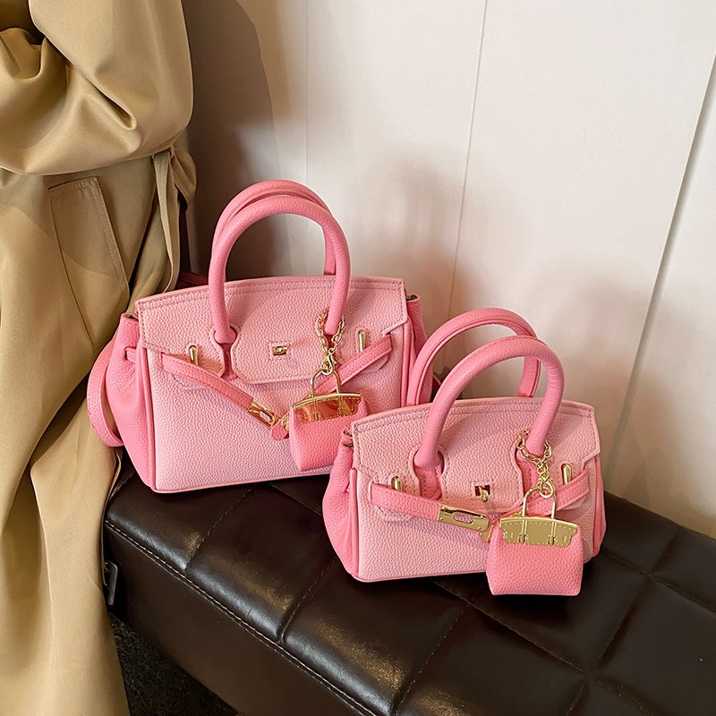 Solid Color All-Match Women'S Bag Niche High-End Sense Large-Capacity Pu Bag High-End Sense Commuter Crossbody Bag - Image 4