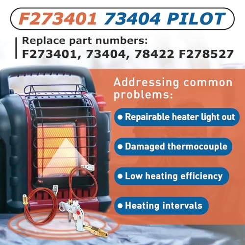 Foycow F273401 73404 Pilot Assembly Compatible with Portable Mr Heater Big Buddy MH9B MH9BX MH18B and Compatible with Dewalt Small Propane Heater - Replacement Parts for Mr Heater - Image 2