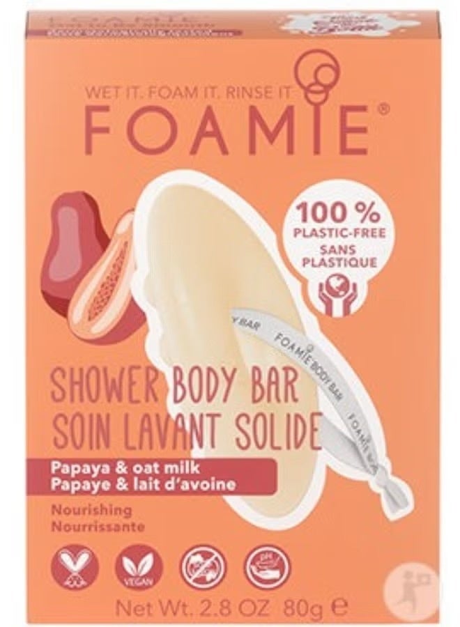 FOAMIE Papaya & Oat Milk Body Bar - Image 1