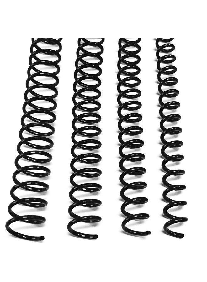 Binditek 100 Pack Plastic Spiral Binding Coils, Multi Size, 4:1 Pitch, Black Binding Spirals (6mm+8mm+10mm+12mm), for Students and Coworkers - Image 1
