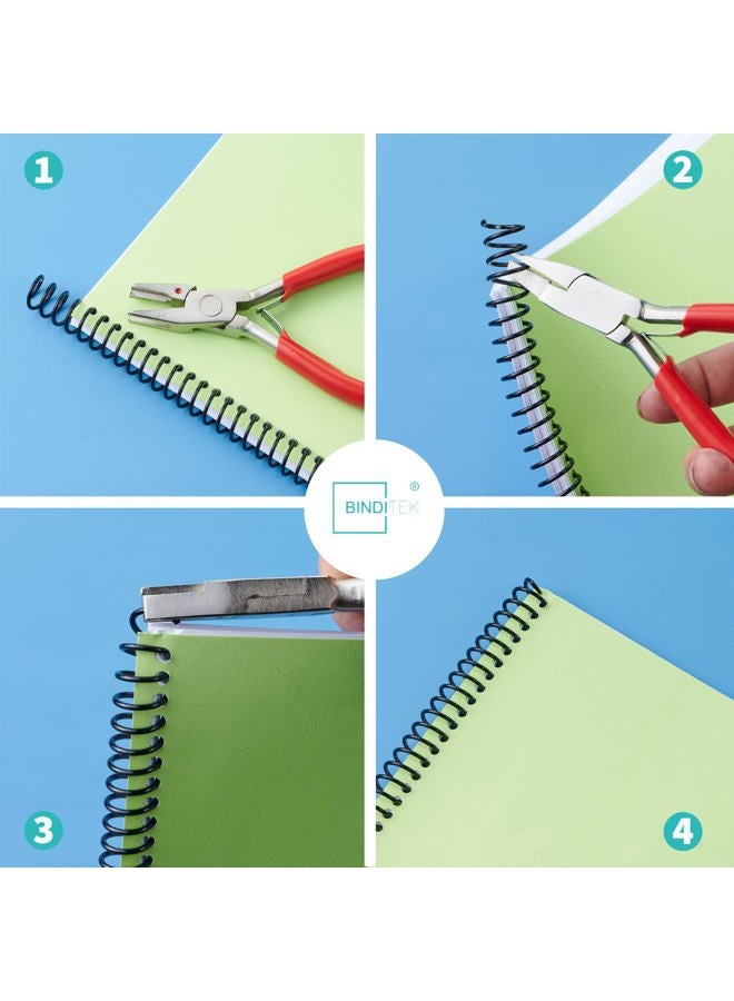 Binditek 100 Pack Plastic Spiral Binding Coils, Multi Size, 4:1 Pitch, Black Binding Spirals (6mm+8mm+10mm+12mm), for Students and Coworkers - Image 5