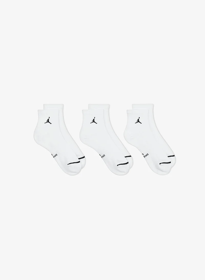 جوردن 3-Pack Everyday Elevated Ankle Socks