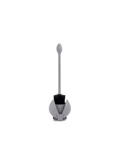 Primanova Lotus E61 Rustproof Toilet Brush With Auto Close Canister Discreet Holder -Grey  - Image 1