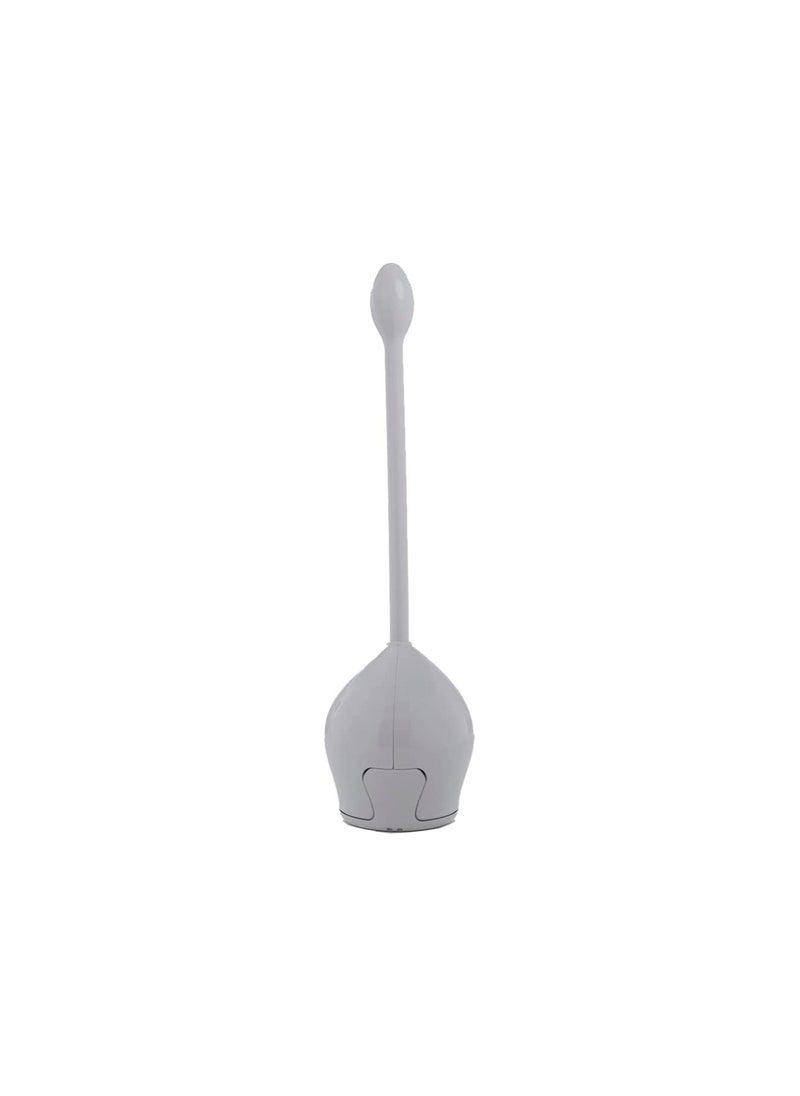 Primanova Lotus E61 Rustproof Toilet Brush With Auto Close Canister Discreet Holder -Grey  - Image 2