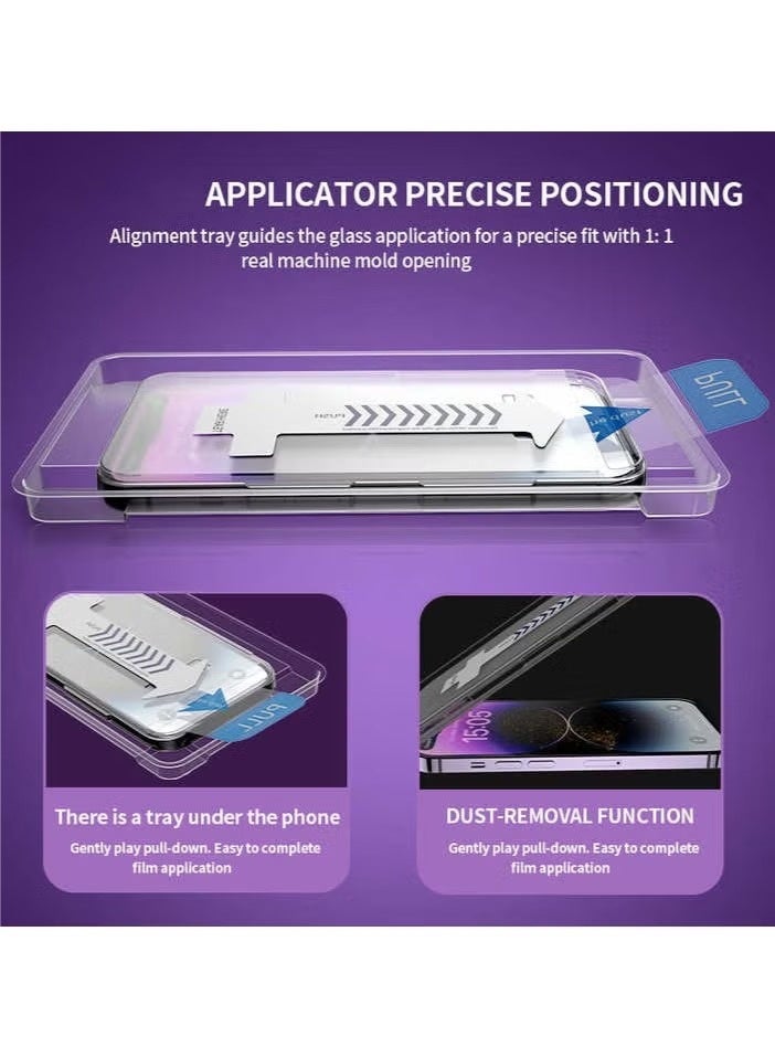 Glass Privacy Screen Protector for iPhone16 plus | Premium Anti-Spy Tempered Glass-9Hardness Impact Resistant  | HD Clear, Ultra-Sensitive Touch, Full Coverage Screen Protector Easy Installation - Image 5