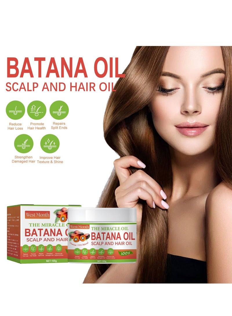 WEST Batana Oil for Hair Growth: 100% Batana Oil from Honduras as Hair Mask, Scalp and Hair Oil. Repairs Damaged Hair & Skin, Reduces Hair Loss - Miracle Oil for Healthier, Thicker, Fuller Hair - Image 3