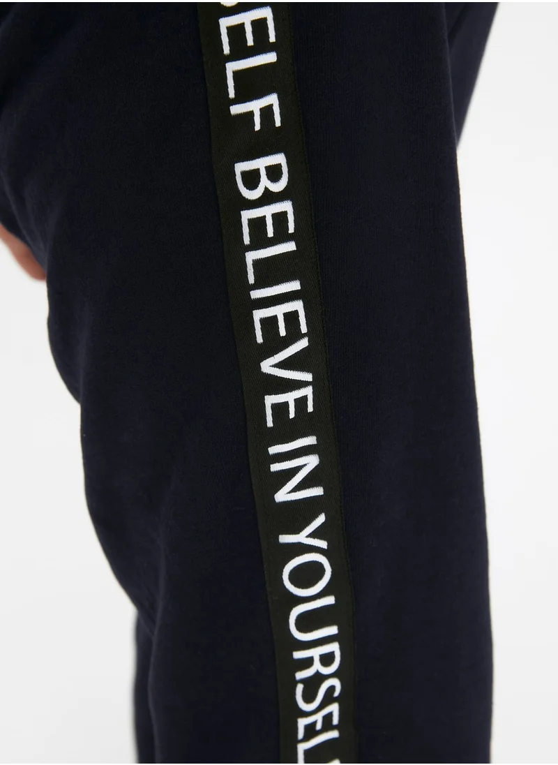 trendyol Kids Slogan Tape Sweatpants