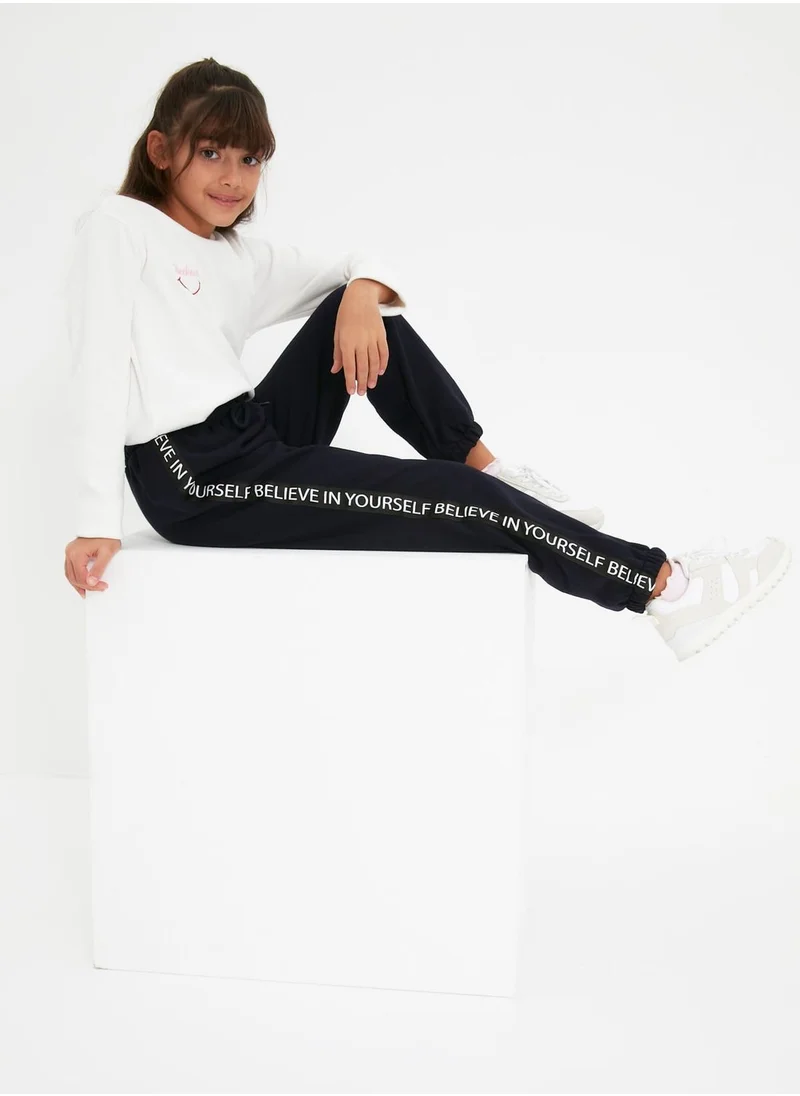 trendyol Kids Slogan Tape Sweatpants