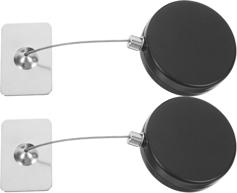 Retractable Steel Cable Lock with Remote Control, 1m Anti-Theft Security Cord with Latch and Square Iron Caps, 2pcs for Laptops, Tablets, and Electronics - Image 1