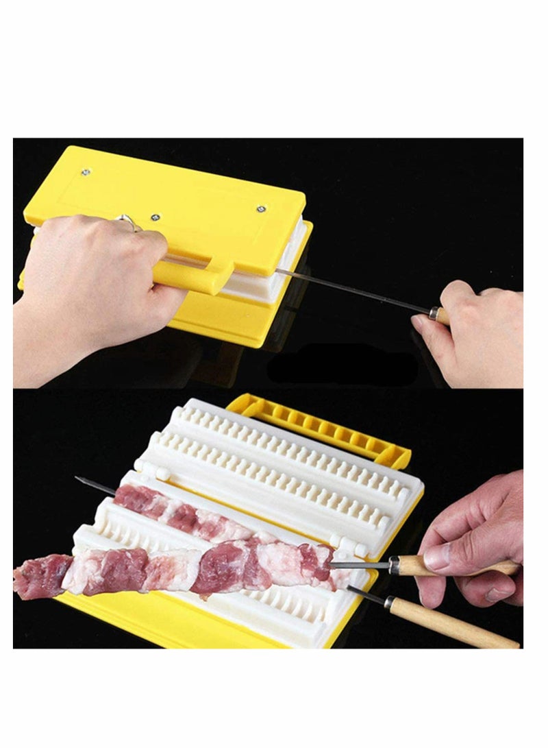Lakobos Outdoor Kebab Maker for Perfect Grilling and BBQ Fun in Bright Yellow - Image 4