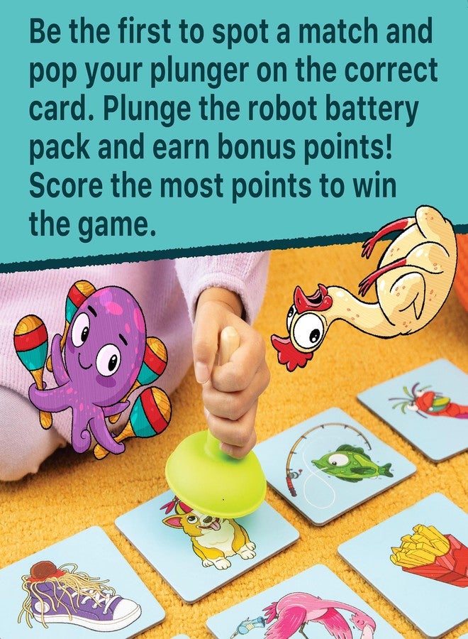 MindWare Plunger Pop Card Game for Kids - Wacky Matching & Quick Action, Early Learning Game, 2-5 Players, Ages 3+ - Image 5