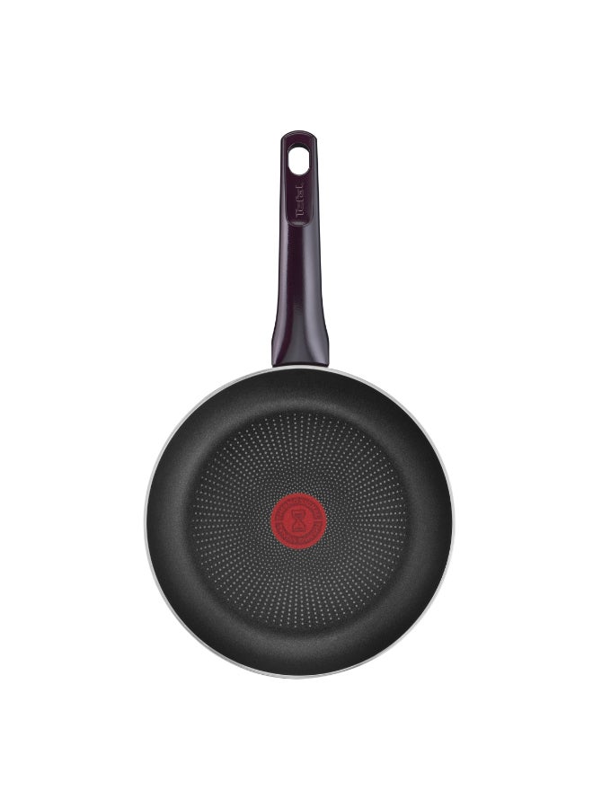تيفال TEFAL مقلاة | G6 Resist Intense 24 سم مقلاة غير لاصقة مع Thermo Spot | خمري | ضمان لمدة سنتين | D5220483 أسود/ أحمر - Image 2