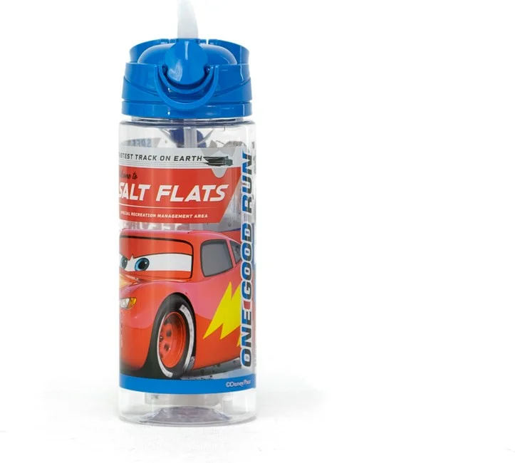 اوبلاند Boy's Water Bottle Licensed Original Frozen Spider Man Cars Straw 500 ml PP Free