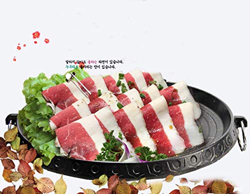 CHYIR Korean Style BBQ Grill Pan with Maifan Coated Surface Non-stick Smokeless Barbecue Plate for Indoor Outdoor Grilling 32x32cm - Image 5