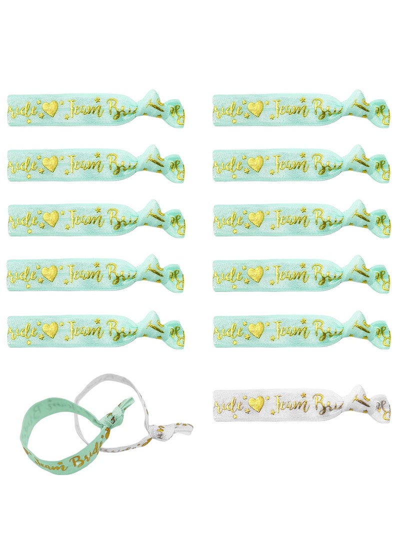 RTYY Hen Party Wristbands Set, 1 White Bride Wristband + 10pcs Team Bride Wristband, Hen Party Accessories for Wedding Engagement Bridal Shower Decorations Bag Fillers  - Image 1