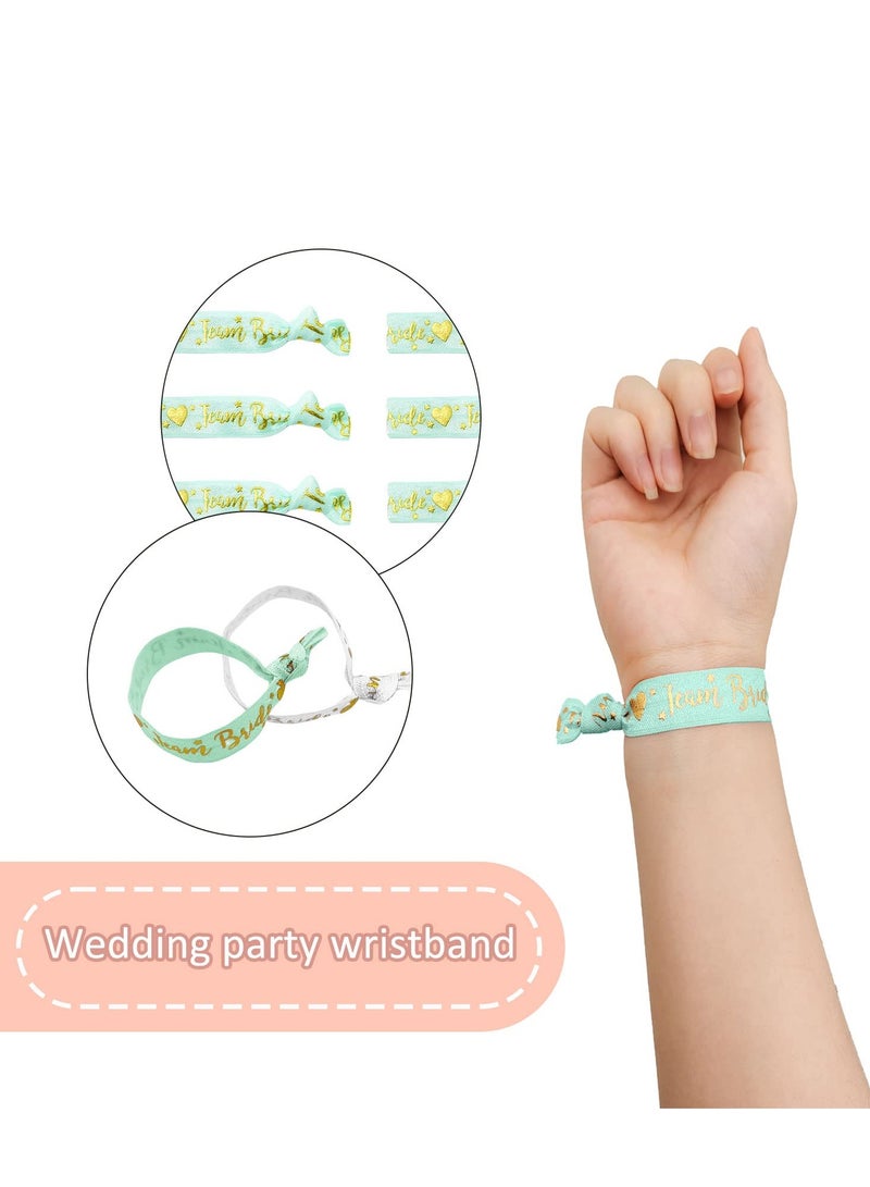 RTYY Hen Party Wristbands Set, 1 White Bride Wristband + 10pcs Team Bride Wristband, Hen Party Accessories for Wedding Engagement Bridal Shower Decorations Bag Fillers  - Image 3