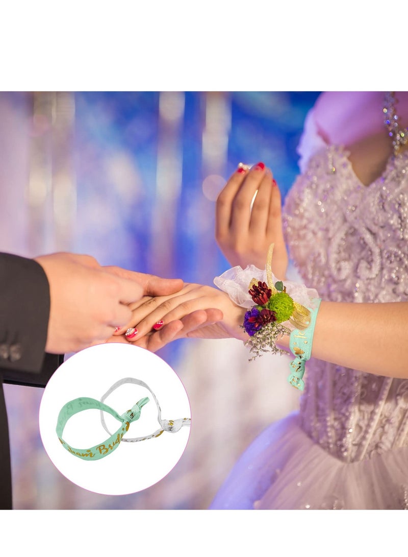 RTYY Hen Party Wristbands Set, 1 White Bride Wristband + 10pcs Team Bride Wristband, Hen Party Accessories for Wedding Engagement Bridal Shower Decorations Bag Fillers  - Image 5